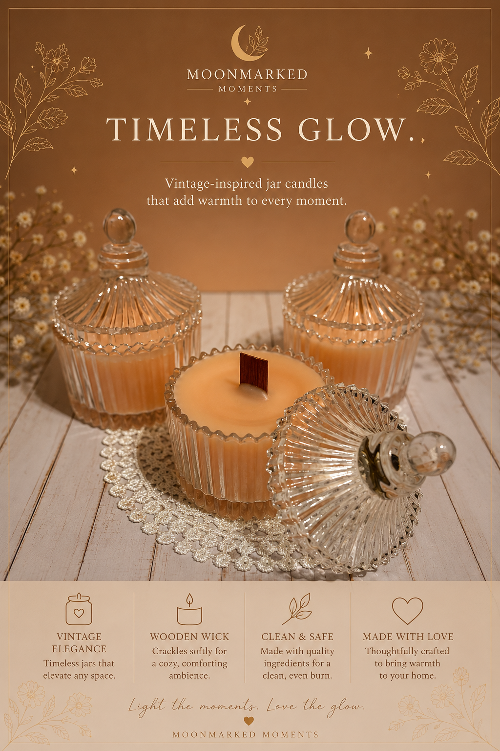 Gemstone Collection | Crystal-Infused Soy Candle