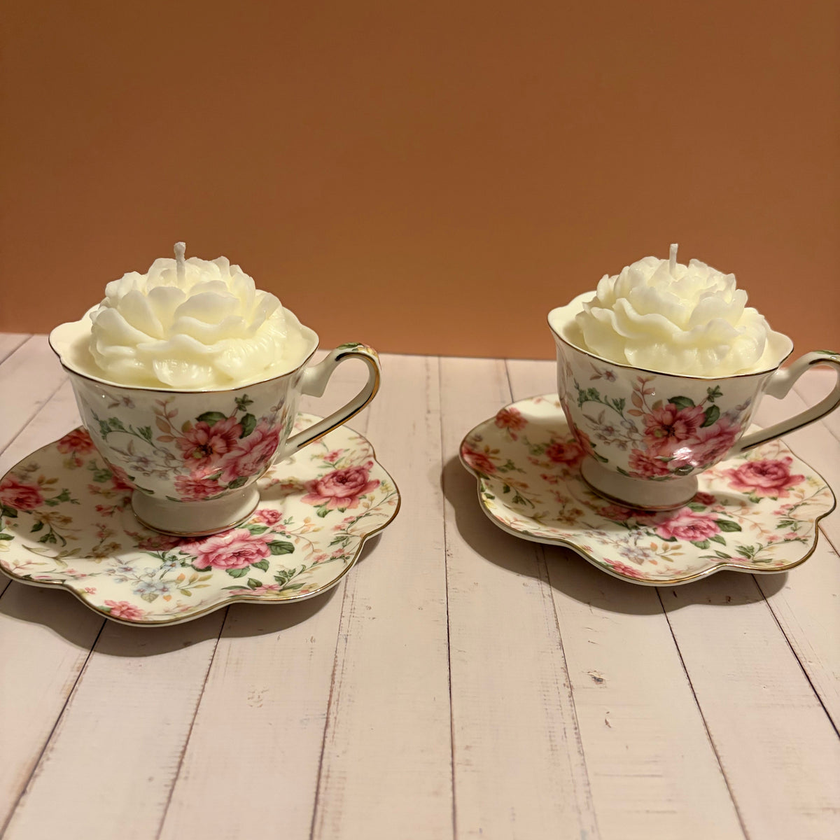 Vintage Teacup Candle | Unique Handmade Candle Gift for Tea Lovers | Keepsake Soy Candle