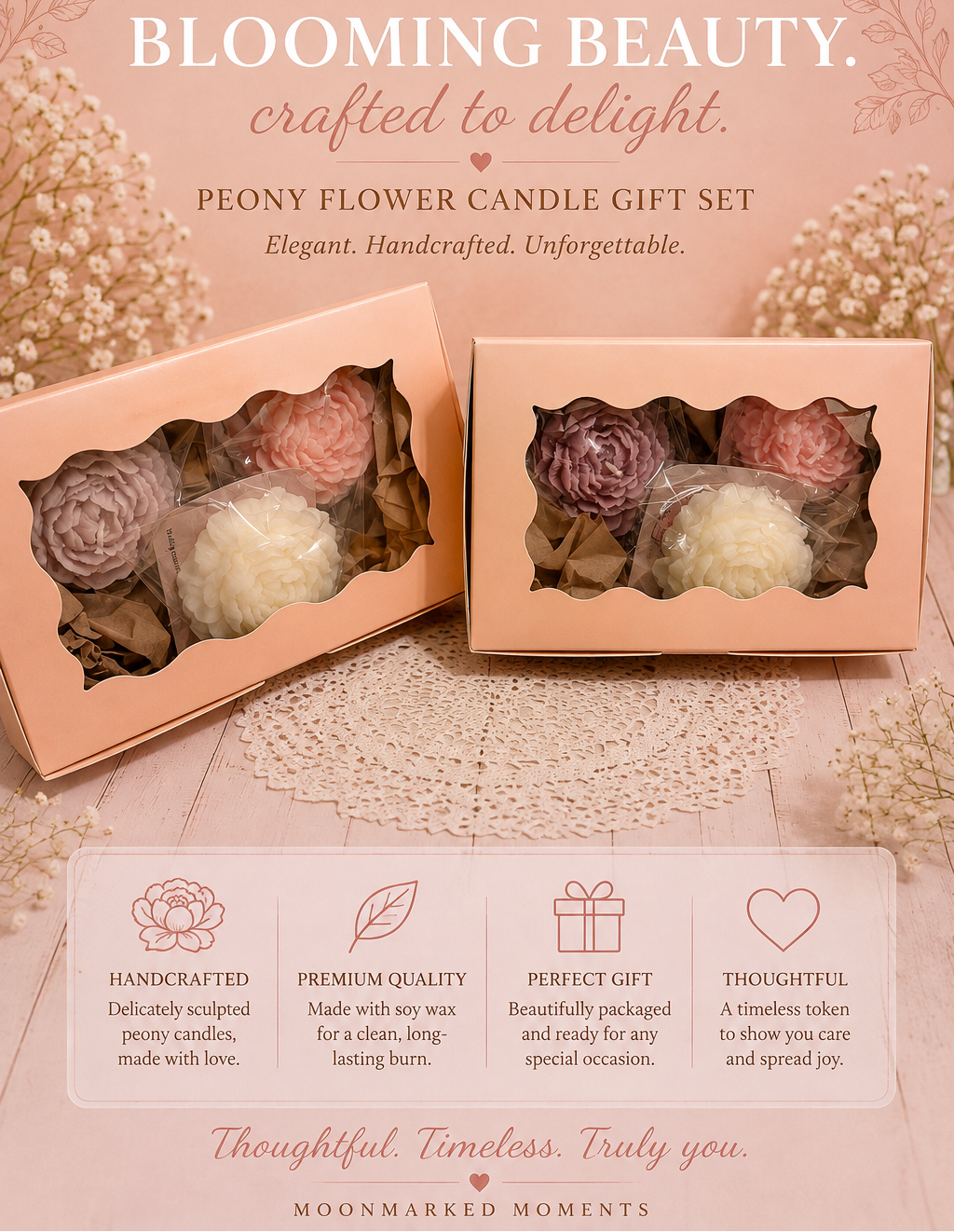 Botanical Floral Candle Giftset (3)