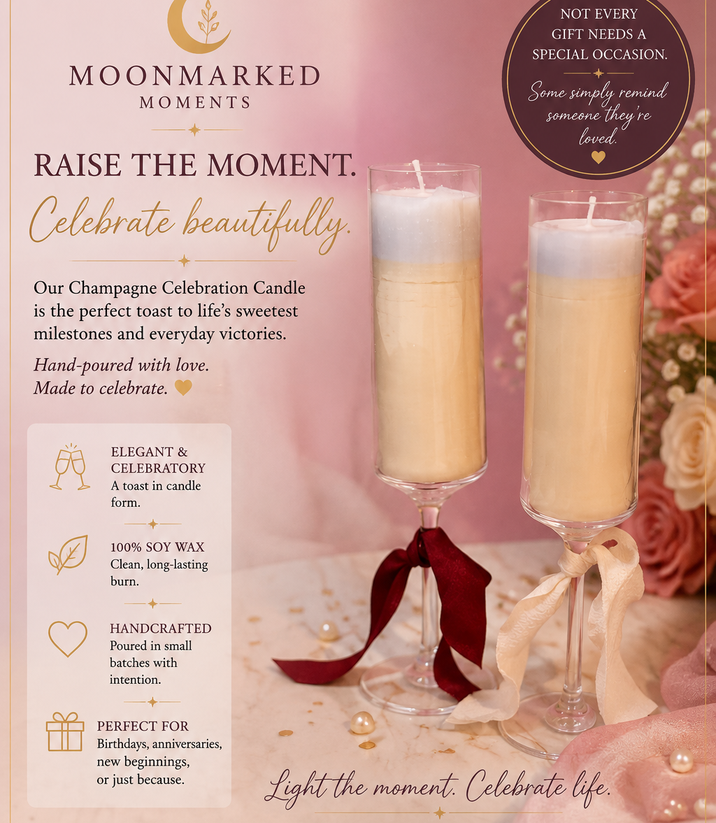 Champagne Celebration Candle | Luxury Soy Candle Gift for Birthdays & Milestones