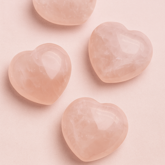 Rose Quartz Heart Paperweight